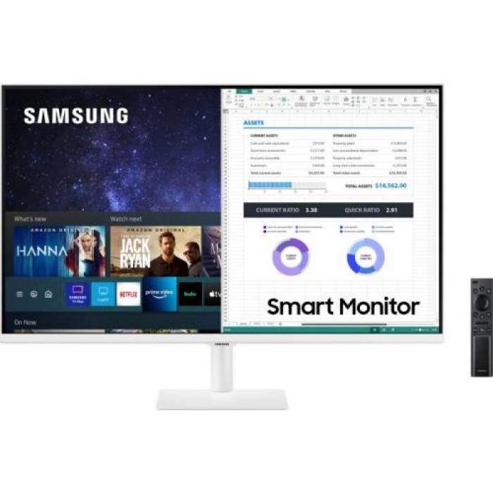 Monitor LED Samsung Smart M5 S32BM501, 32inch, 1920x1080, 8ms GTG, White