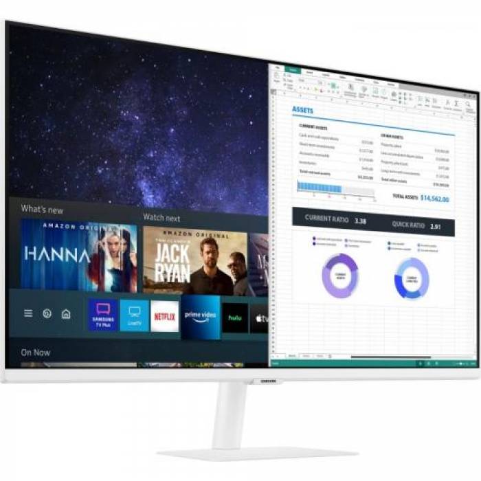 Monitor LED Samsung Smart M5 S32BM501, 32inch, 1920x1080, 8ms GTG, White