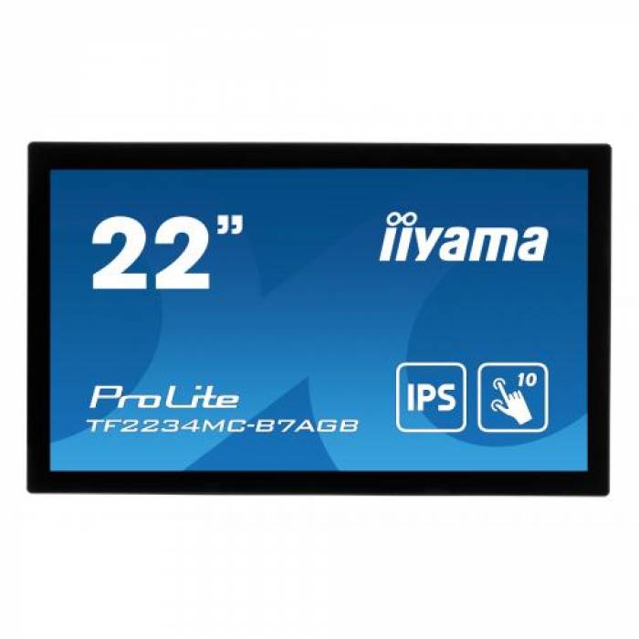 Monitor LED Touchscreen Iiyama ProLite TF2234MC-B7AGB, 21.5inch Touch, 1920x1080, 8ms GTG, Black