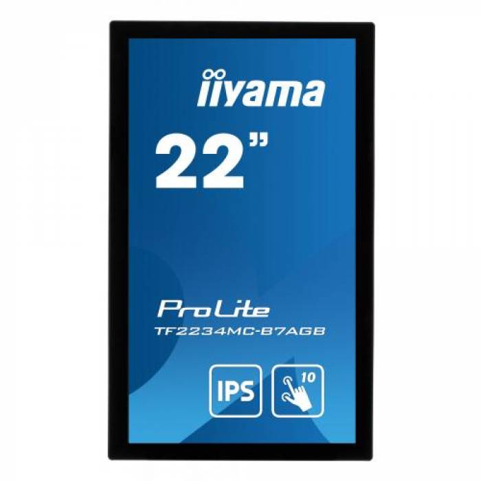 Monitor LED Touchscreen Iiyama ProLite TF2234MC-B7AGB, 21.5inch Touch, 1920x1080, 8ms GTG, Black