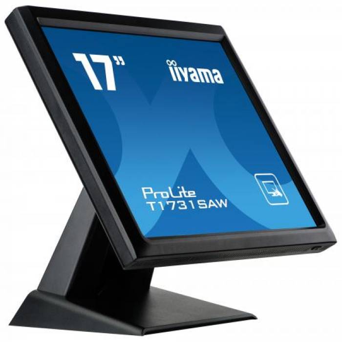 Monitor LED Touchscreen IIyama T1731SAW-B5, 17inch,1280x1024, 5ms, Black