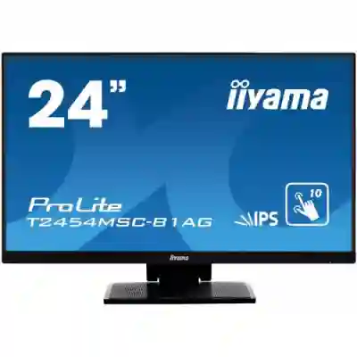 Monitor LED Touchscreen Iiyama T2454MSC-B1AG, 23.8inch, 1920x1080, 4ms, Black