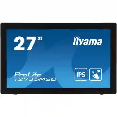 Monitor LED Touchscreen Iiyama T2735MSC-B3, 27inch, 1920x1080, 5ms, Black