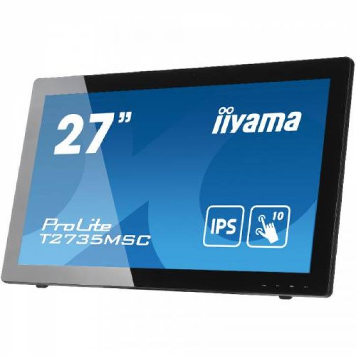 Monitor LED Touchscreen Iiyama T2735MSC-B3, 27inch, 1920x1080, 5ms, Black