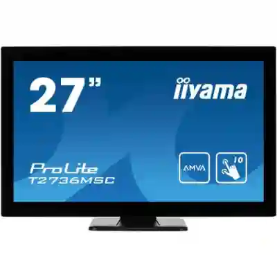 Monitor LED Touchscreen IIyama T2736MSC-B1, 27inch, 1920x1080, 4ms, Black