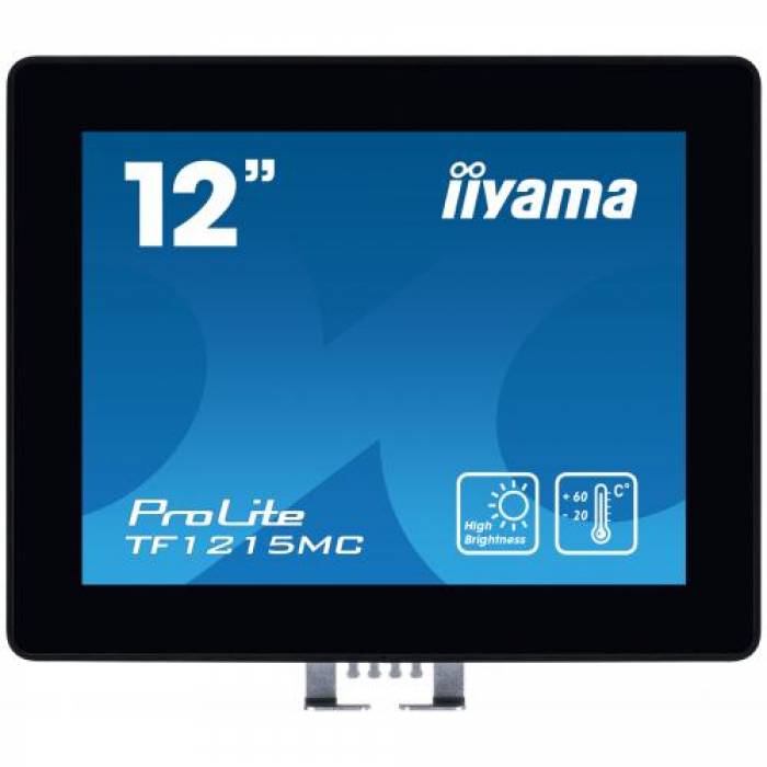 Monitor LED Touchscreen Iiyama TF1215MC-B1, 12.1inch, 1024x768, 25ms, Black