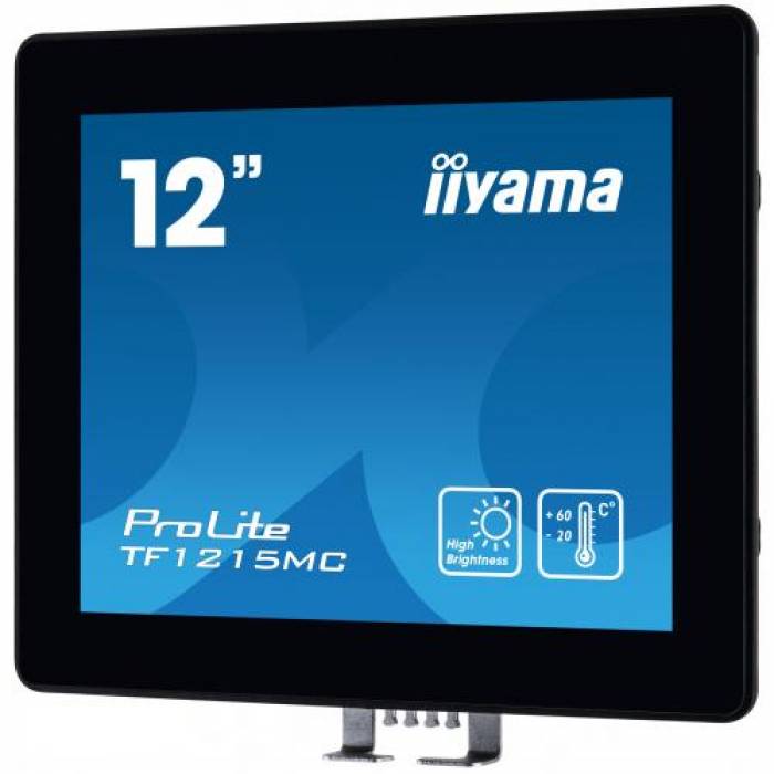 Monitor LED Touchscreen Iiyama TF1215MC-B1, 12.1inch, 1024x768, 25ms, Black