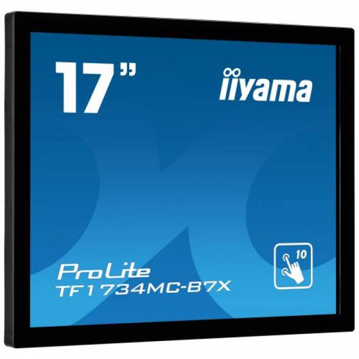 Monitor LED Touchscreen Iiyama TF1734MC-B7X, 17inch, 1280x1024, 5ms, Black