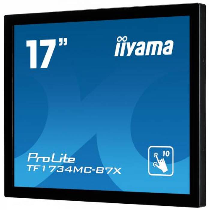 Monitor LED Touchscreen Iiyama TF1734MC-B7X, 17inch, 1280x1024, 5ms, Black