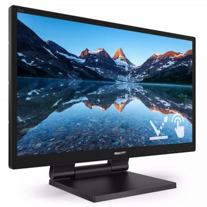 Monitor LED Touchscreen Philips 242B9TL, 23.8inch, 1920x1080, 5ms, Black