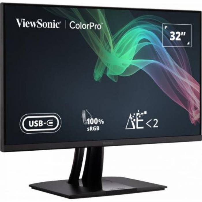 Monitor LED Viewsonic VP3256-4K, 32inch, 3840x2160, 5ms GTG, Black