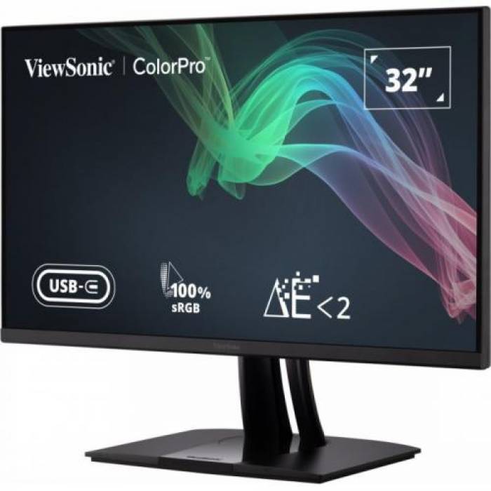 Monitor LED Viewsonic VP3256-4K, 32inch, 3840x2160, 5ms GTG, Black