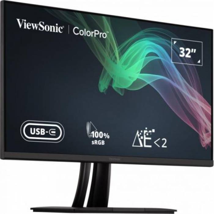 Monitor LED Viewsonic VP3256-4K, 32inch, 3840x2160, 5ms GTG, Black