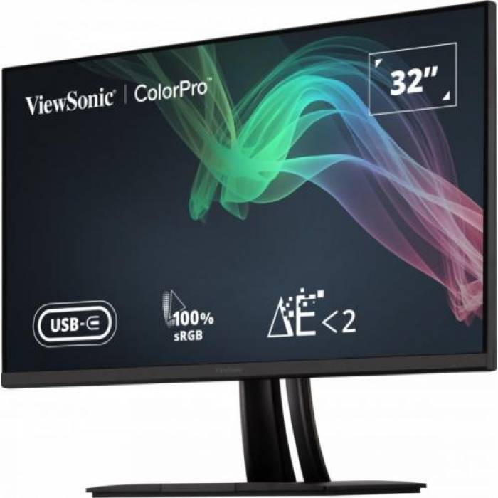 Monitor LED Viewsonic VP3256-4K, 32inch, 3840x2160, 5ms GTG, Black