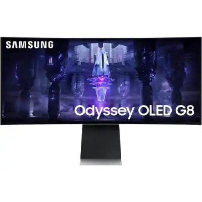 Monitor OLED Curbat Samsung Odyssey G8 LS34BG850SU, 34inch, 3440x1440, 0.1ms GTG, Silver
