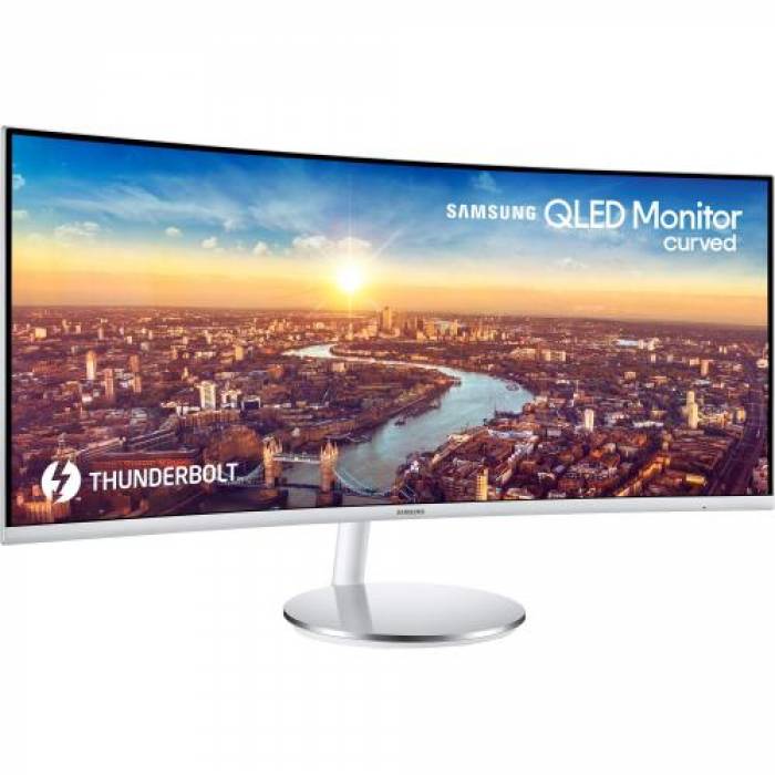 Monitor QLED Samsung CJ791 LC34J791WTPXEN, 34inch, 3440x1440, 4ms GTG, Black