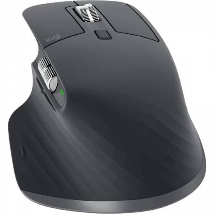 Mouse Laser Logitech MX Master 3S, USB Wireless/Bluetooth, Graphite