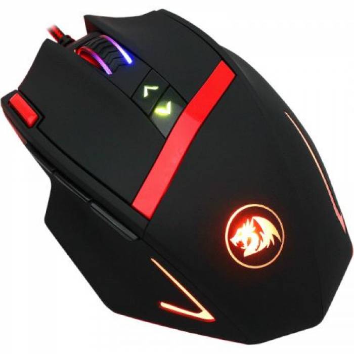 Mouse Laser Redragon Mammoth, RGB LED, USB, Black-Red