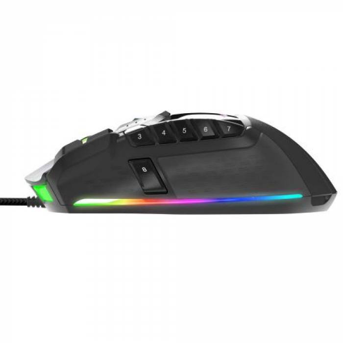Mouse Laser Viper Patriot, RGB LED, USB, Black