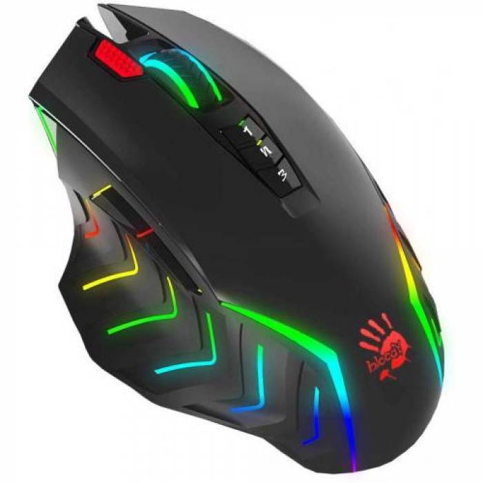 Mouse Optic A4Tech Bloody J95S, RGB LED, USB, Black