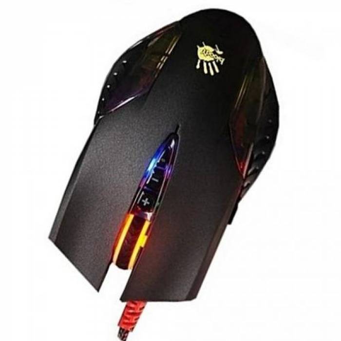 Mouse Optic A4Tech Bloody Q50 Neon X'Glide, RGB LED, USB, Black