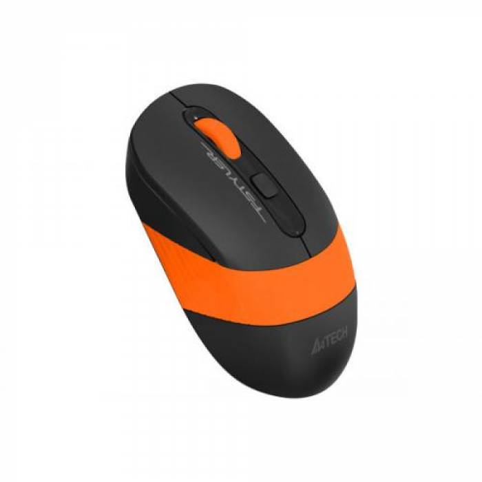 Mouse Optic A4TECH FG10, USB Wireless, Black-Orange