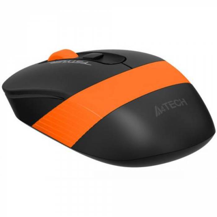 Mouse Optic A4TECH FG10, USB Wireless, Black-Orange