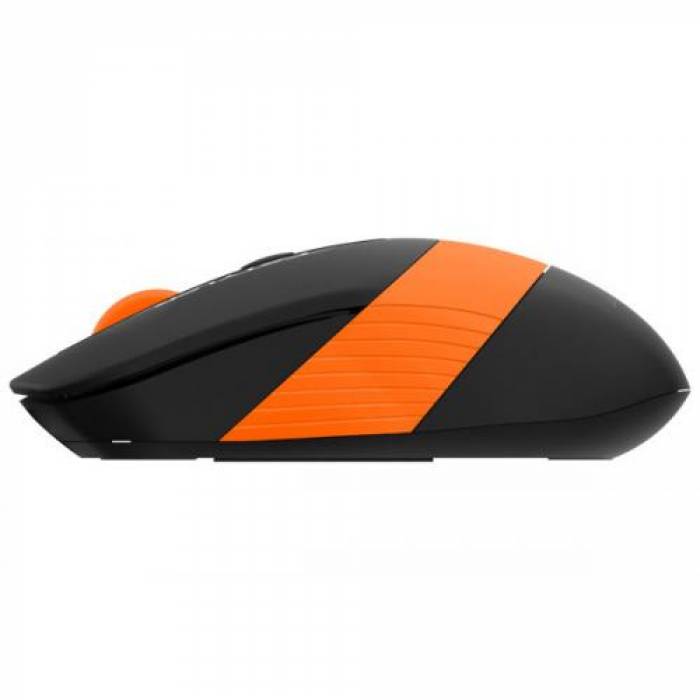 Mouse Optic A4TECH FG10, USB Wireless, Black-Orange