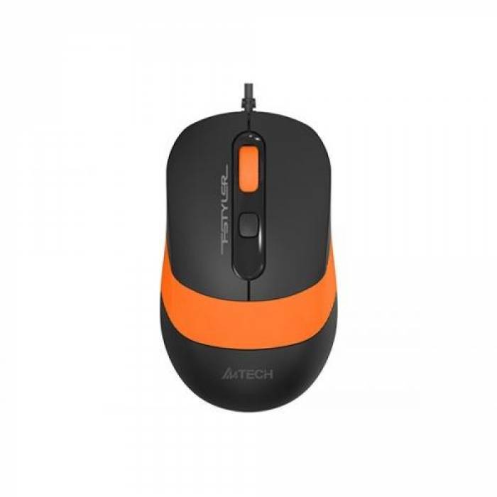 Mouse Optic A4Tech Fstyler FM10, USB, Black-Orange