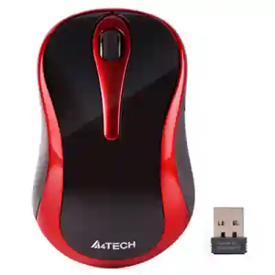 Mouse Optic A4Tech G3-280N-BR, USB Wireless, Black-Red