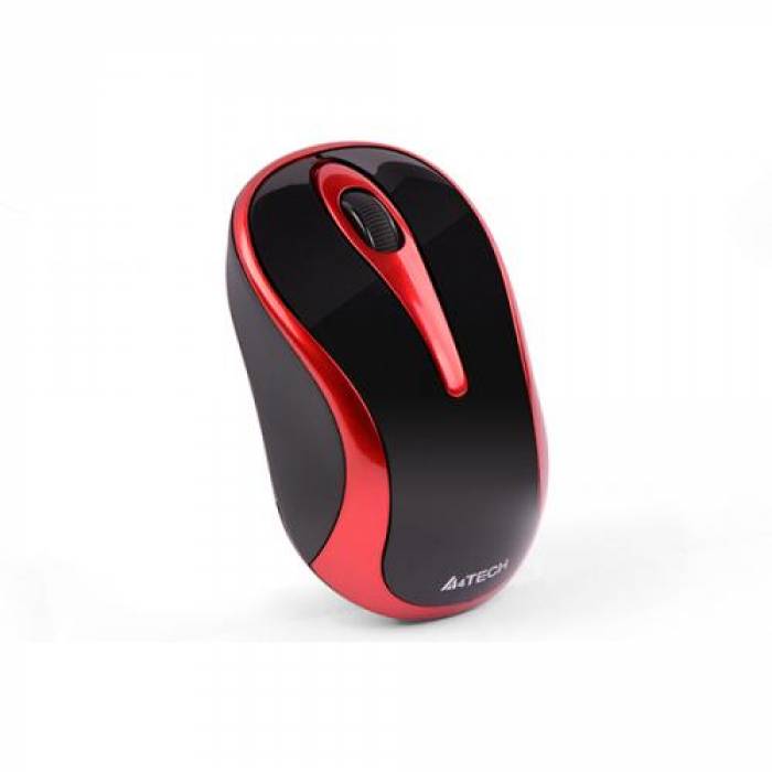 Mouse Optic A4Tech G3-280N-BR, USB Wireless, Black-Red