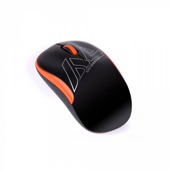 Mouse Optic A4Tech G3-300N-BO, USB Wireless, Black-Orange