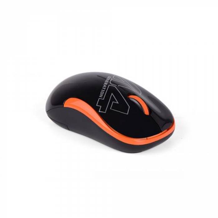 Mouse Optic A4Tech G3-300N-BO, USB Wireless, Black-Orange