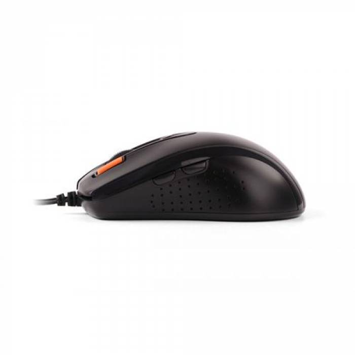 Mouse Optic A4Tech N-70FX, USB, Black