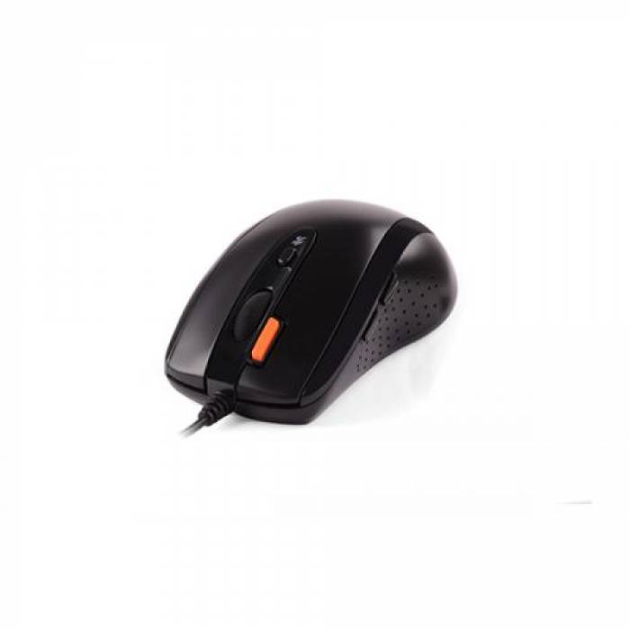 Mouse Optic A4Tech N-70FX, USB, Black
