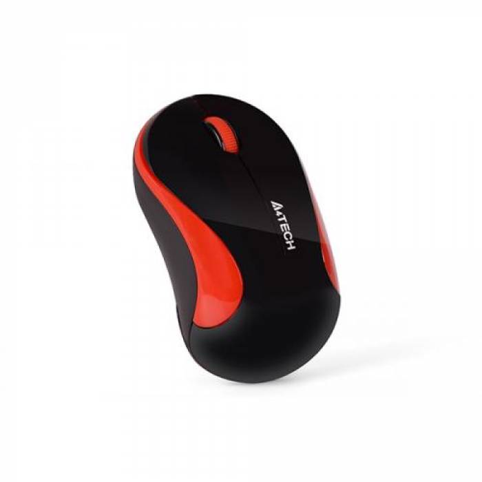 Mouse Optic A4Tech V-Track G3-270N-1, USB Wireless, Black-Red