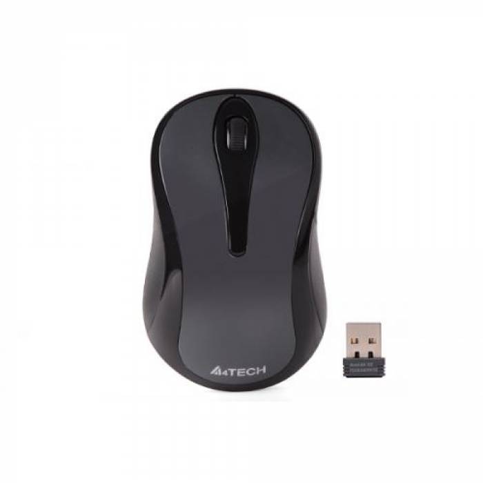 Mouse Optic A4Tech V-Track G3-280A, USB Wireless, Grey