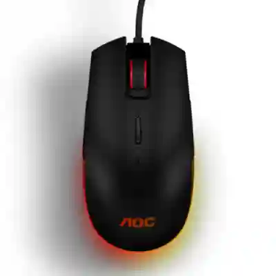 Mouse Optic AOC GM500, RGB LED, USB, Black