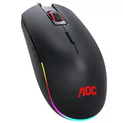 Mouse Optic AOC GM500, USB, Black