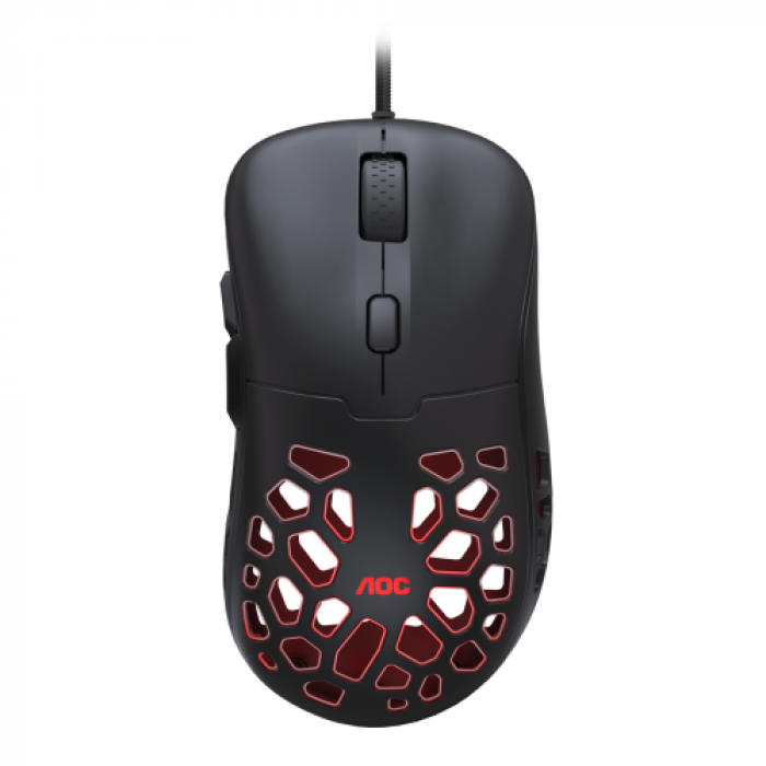 Mouse Optic AOC GM510, RGB LED, USB, Black