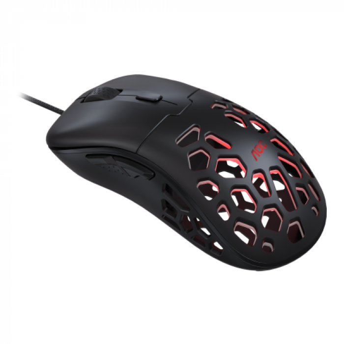 Mouse Optic AOC GM510, RGB LED, USB, Black