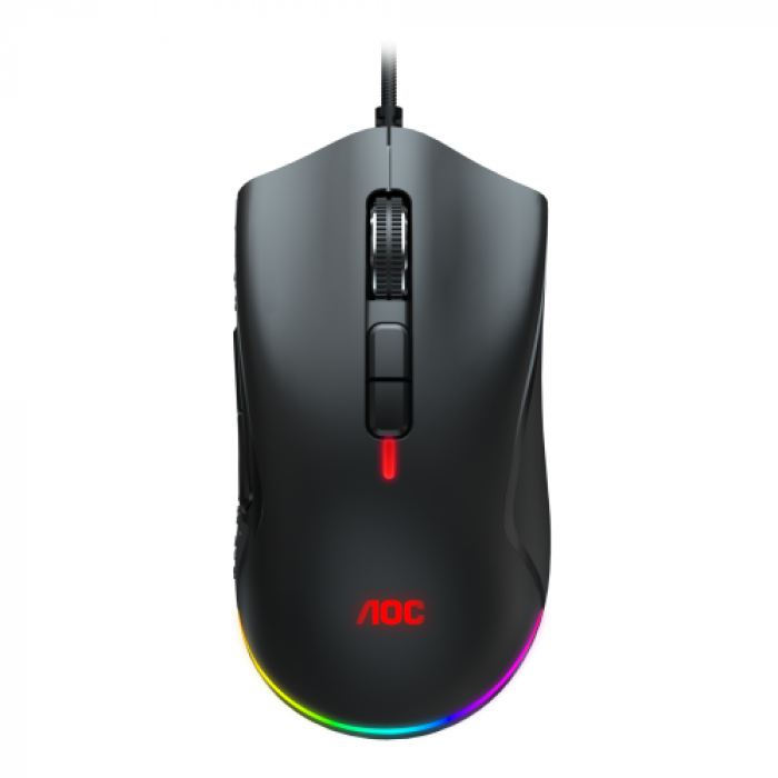 Mouse Optic AOC GM530, RGB LED, USB, Black