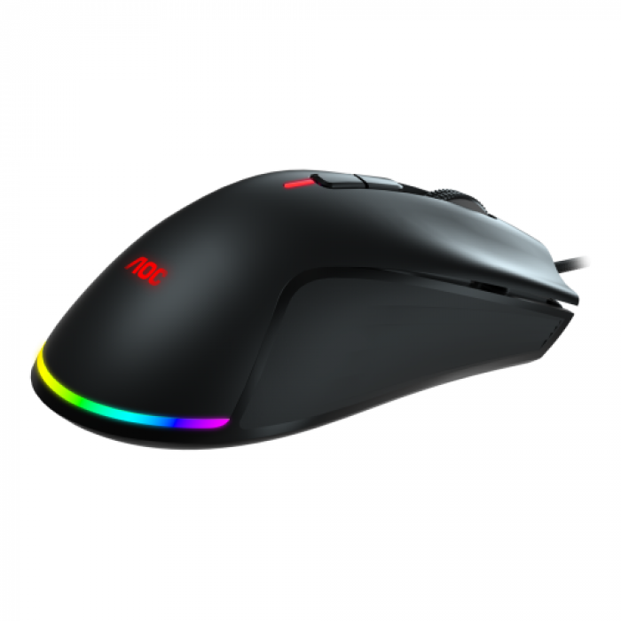 Mouse Optic AOC GM530, RGB LED, USB, Black