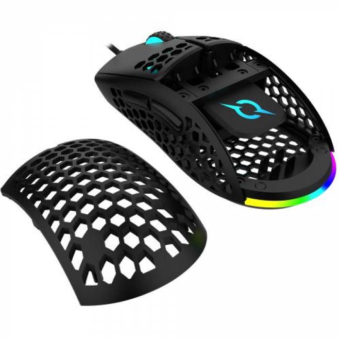 Mouse Optic AQIRYS Doradus, RGB LED, USB, Black