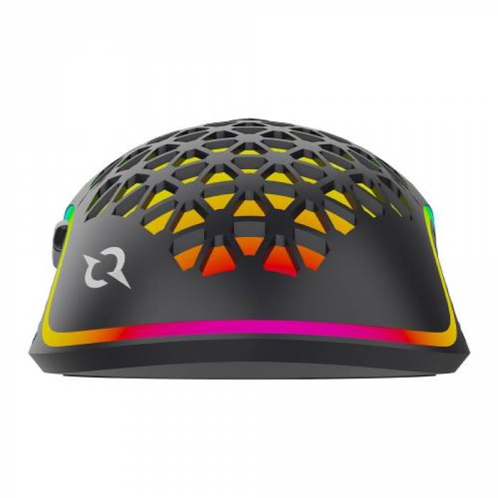 Mouse Optic AQIRYS Polaris RGB, USB Wireless, Black