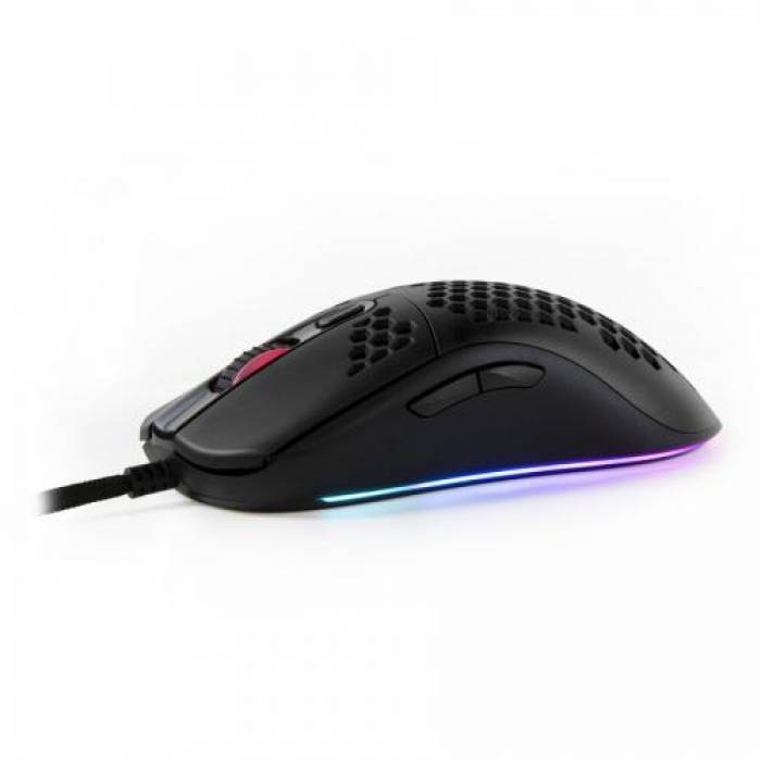 Mouse Optic Arozzi FAVO RGB, USB, Black