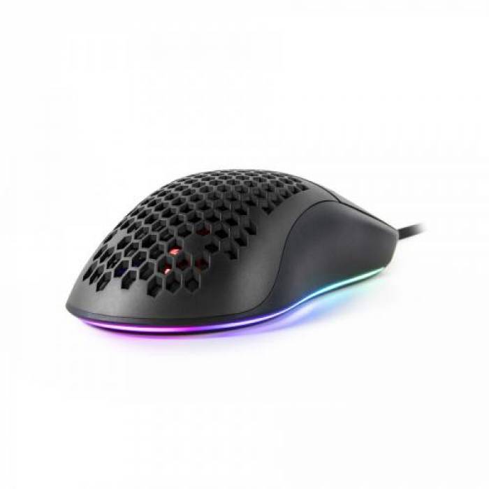 Mouse Optic Arozzi FAVO RGB, USB, Black
