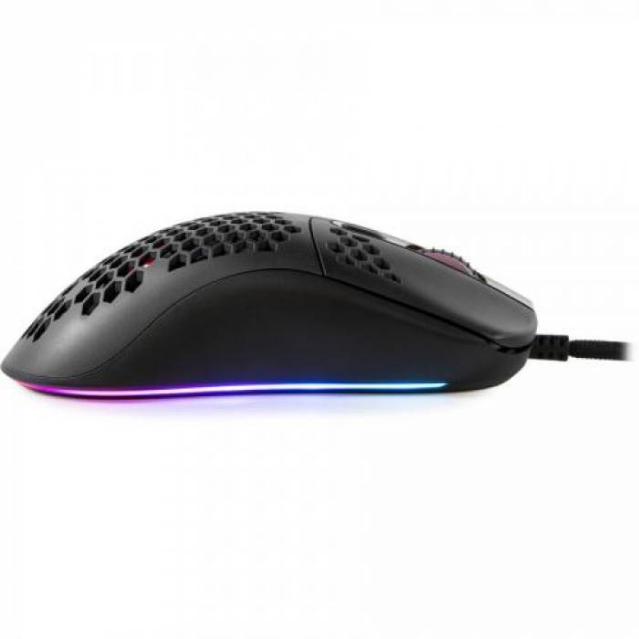 Mouse Optic Arozzi FAVO RGB, USB, Black