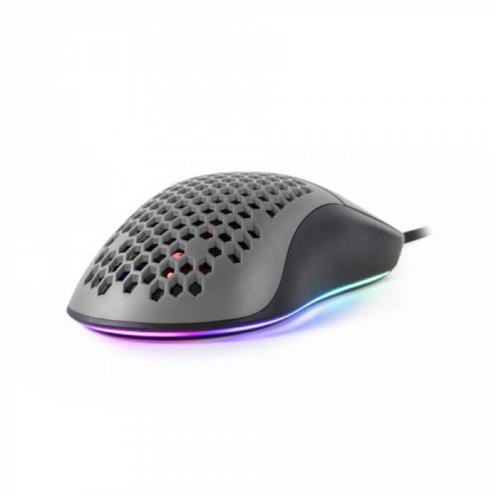 Mouse Optic Arozzi FAVO RGB, USB, Grey