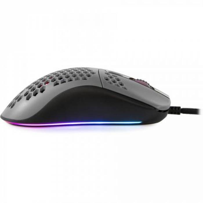 Mouse Optic Arozzi FAVO RGB, USB, Grey